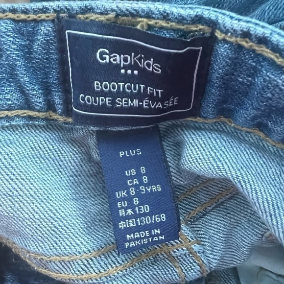 GAP Kids Boot Cut Adjustable Waist Jeans Size 8 Plus Kids - Picture 2 of 6